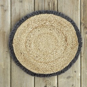 Σουπλά Carina Dark Grey Nima 38x38cm Cotton,Jute