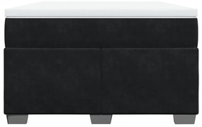 vidaXL Κρεβάτι Boxspring με Στρώμα Μαύρο 120 x 200 εκ. Βελούδινο