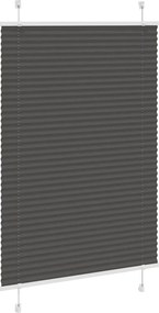 vidaXL Πλισέ περσίδα Μαύρο 85x100 cm Πλάτος υφάσματος 84,4 cm