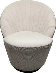 Πολυθρόνα DKD Home Decor Λευκό Μαύρο Χρυσό 69 x 66 x 85 cm