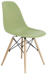 ART Wood καρέκλα Ξύλο/PP Πράσινο 46x52x82cm ΕΜ123,4W
