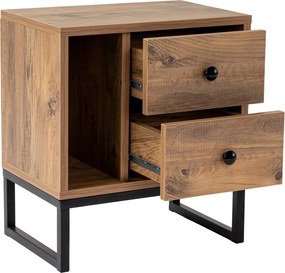 Nightstand Glimmer - Atlantic Pine, Black Atlantic Pine
Black