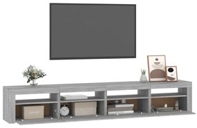 Έπιπλο Τηλεόρασης με LED Γκρι Sonoma 240x35x40 εκ. - Γκρι