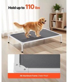 VEVOR Elevated Dog Bed for Large Dog Portable Raised Dog Cot with Teslin Mesh XL