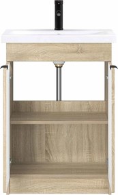 vidaXL Σετ Επίπλων Μπάνιου Sonoma Δρυς 56 x 37,5 x 81 εκ
