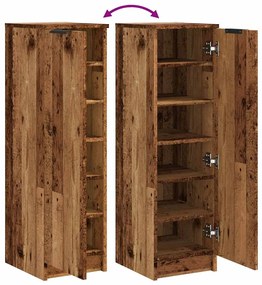 vidaXL Παπουτσοθήκη Όψη Παλαιού Ξύλου 29,5x35x100,5 εκ. Επεξ. Ξύλο