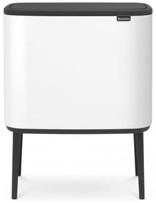 Κάδος Brabantia Bo Touch 651110, 11+23 L, Ομαλό και αθόρυβο άνοιγμα, Μεγάλο άνοιγμα, Λευκό