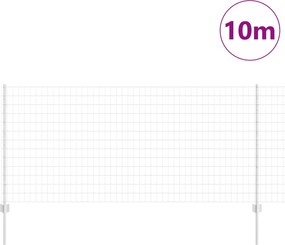 vidaXL Περίφραξη Euro με Στήλη 10 x 1 m Γαλβανισμένος Χάλυβας Ασημί