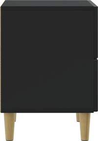vidaXL Κομοδίνο Μαύρο 43 x 34,5 x 48 εκ Επεξεργασμένο Ξύλο