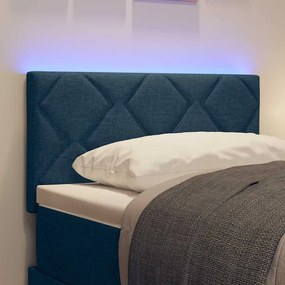 vidaXL LED κεφαλάρι Μπλε 80 cm ύφασμα