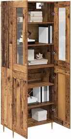 vidaXL Highboard 2 pcs Παλιό ξύλο Επεξεργασμένο ξύλο