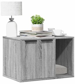 Τουαλέτα Γάτας Περίφραξη Γκρι Sonoma 60x40x40εκ Επεξεργασμ Ξύλο - Γκρι