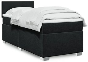 Κρεβάτι Boxspring με Στρώμα Μαύρο 80 x 200 εκ. Υφασμάτινο