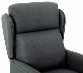 vidaXL Καρέκλα μασάζ Σκούρο γκρι 67.5 x 93.5 x 101.5 εκ ύφασμα