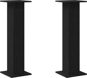 vidaXL Βάση φυτών 2 pcs Μαύρη Οξυά 30 x 30 x 95 cm Επεξεργασμένο ξύλο