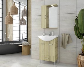 Καθρέπτης με αριστερό ερμάριο Drop Ritmo 55-Δρυς