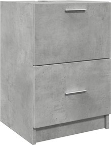 vidaXL Ντουλάπι Νιπτήρα Γκρι του Σκυροδέματος 40x37x59 εκ. Επεξ. Ξύλο