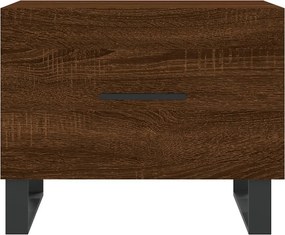 vidaXL Τραπεζάκια Σαλονιού 2 τεμ Brown Oak 50x50x40 εκ Επεξ. Ξύλο