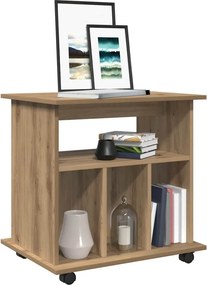 vidaXL Ντουλάπι Τροχήλατο Αρτισιανή Δρυς 60x45x60 εκ. Επεξεργ. Ξύλο