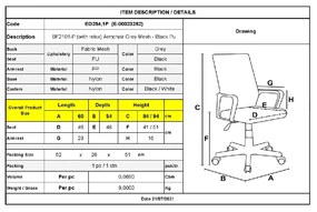 BF2101-P ΠΟΛΥΘΡΟΝΑ ΓΡΑΦΕΙΟΥ ΜΕ ΑΝΑΚΛΙΣΗ MESH ΓΚΡΙ - ΜΑΥΡΟ PU ( ΣΥΣΚ.1 )