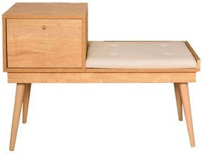 Σκαμπό Με Ντουλάπι Urban 998VOW1166 105x40x45cm Natural-White