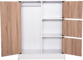 ΝΤΟΥΛΑΠΙ ΜΕ 4 ΑΠΟΘ.ΧΩΡΟΥΣ MATIN HM2479.01 SONAMA OAK-ΛΕΥΚΗ ΜΕΛΑΜΙΝΗ 80x39,5x99,5Υεκ