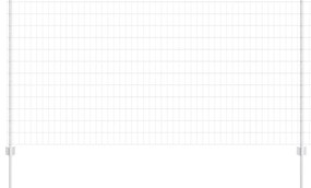 Τείχος και Πόστ Ασημί 1,2 x 10 m Ατσάλι