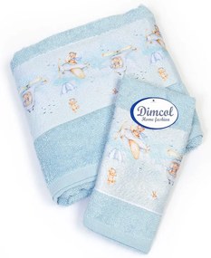Πετσέτες Βρεφικές Helicopter 305 (Σετ 2τμχ) Sky Blue DimCol Towels Set 70x140cm 100% Βαμβάκι
