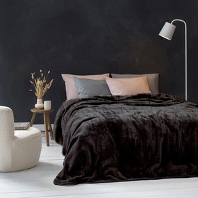 Κουβέρτα Βελουτέ King Size (240x260) Nima Coperta Black
