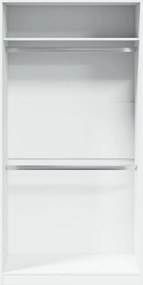 vidaXL Ντουλάπα Λευκή 100x50x200 εκ. από Επεξεργασμένο Ξύλο