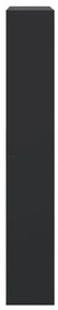 Παπουτσοθήκη Μαύρη 80x21x125,5 εκ. από Επεξεργασμένο Ξύλο - Μαύρο