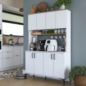 Ντουλάπι Λευκό / Καρυδί FADRON 120x40x187.2