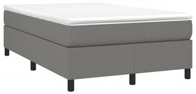 Κρεβάτι Boxspring με Στρώμα Σκούρο Γκρι 120x190 εκ Υφασμάτινο - Γκρι