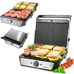 First Austria FA-5344-2 Τοστιέρα – grill με αποσπώμενες αντικολλητικές πλάκες και θερμοστάτη – 2000 W-199199-0049