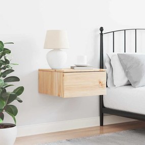 vidaXL Κομοδίνο με συρτάρι Καφέ 37 x 35 x 18.5 εκ Μασίφ ξύλο πεύκου