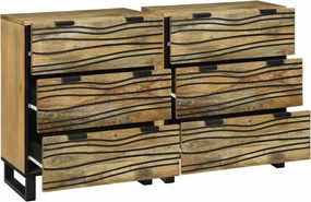 vidaXL Σετ Μπουφέδων 2 pcs Φυσικό 120 x 33,5 x 75 εκ