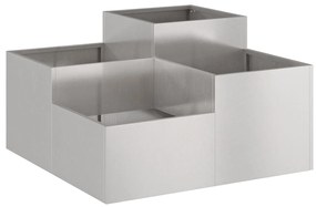 vidaXL Κήπος Γλάστρα 80x80x48 εκ Ανοξείδωτο ατσάλι