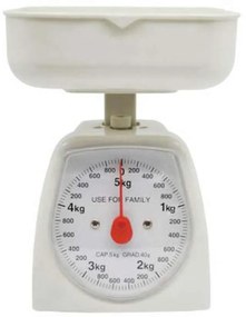 Ζυγαριά Κουζίνας Μηχανική 805723 5kg 12,5x12x21cm White Ankor Πλαστικό