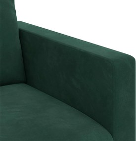 vidaXL Καναπές 2 pcs Σκούρο Πράσινο