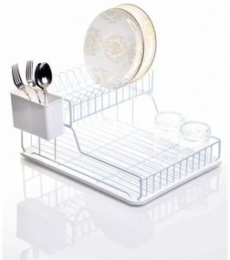 Πιάτοθήκη με ΔΙΣΚΟ 38032/WHITE 44x32cm