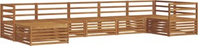 vidaXL Σειρά Καναπέ Εξωτερικού 7 pcs Φυσικό