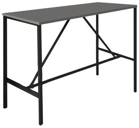 Τραπέζι μπαρ - stand Crego Megapap μεταλλικό - μελαμίνης χρώμα ανθρακί - μαύρο 100x45x89εκ. - 0226171