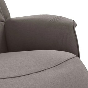 vidaXL Πολυθρόνα Ανακλινόμενη με Υποπόδιο Taupe Υφασμάτινη