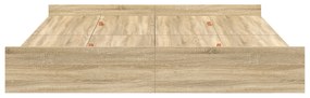 vidaXL Κρεβάτι με αποθηκευτικό χώρο Sonoma Δρυς 200 x 200 cm