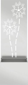 vidaXL Οθόνη Ιδιωτικότητας Κήπου Floral Ασημί 50 x 150 cm