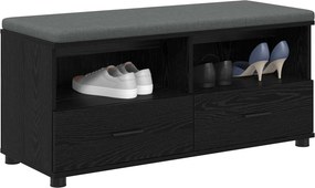 vidaXL Παγκάκι Χαλωρίου Μαύρη Δρυς 100 x 38 x 46 εκ