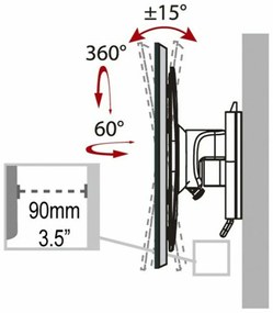 Βάση Τηλεόρασης Haeger WB-T37.021A 17&quot; - 37&quot;