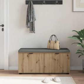 vidaXL Παγκάκι Χαλωρίου με μαξιλάρι Τεχνίτικη Δρυς 100 x 38 x 46 εκ