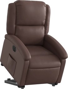 vidaXL Πολυθρόνα Ηλεκ Ανακλινόμενη με Ανύψωση Συνθετικό Δέρμα