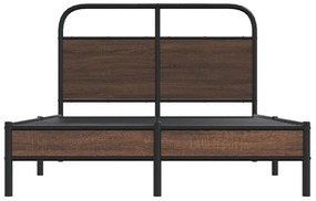 Πλαίσιο Κρεβατιού Χωρ. Στρώμα Καφέ Δρυς 140x200εκ. Επ. Ξύλο - Καφέ